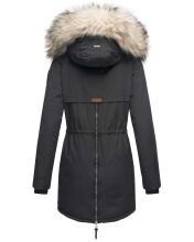 Navahoo Sweety 2 in 1 ladies parka winterjacket with fur collar - Black-Gr.XS