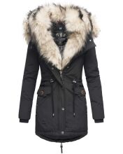 Navahoo Sweety 2 in 1 ladies parka winterjacket with fur collar Bla 169 90