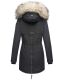 Navahoo Sweety 2 in 1 ladies parka winterjacket with fur collar - Black-Gr.S