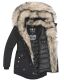 Navahoo Sweety 2 in 1 ladies parka winterjacket with fur collar - Black-Gr.S