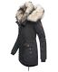 Navahoo Sweety 2 in 1 ladies parka winterjacket with fur collar - Black-Gr.M