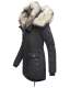 Navahoo Sweety 2 in 1 ladies parka winterjacket with fur collar - Black-Gr.L