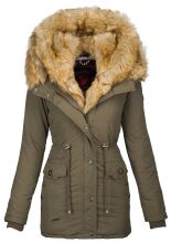 Navahoo Sweety Damen 2in1 Parka Winterjacke warmhaltend Grün Größe XS - Gr. 34