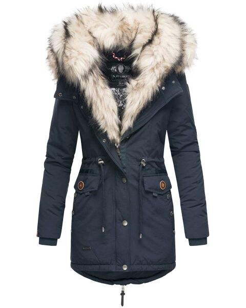 Navahoo Sweety Damen 2in1 Parka Winterjacke warmhaltend Navy Größe S - Gr. 36