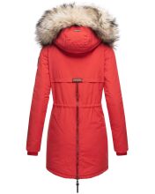 Navahoo Sweety 2 in 1 ladies parka winterjacket with fur collar - Red-Gr.XS