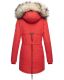 Navahoo Sweety 2 in 1 ladies parka winterjacket with fur collar - Red-Gr.S