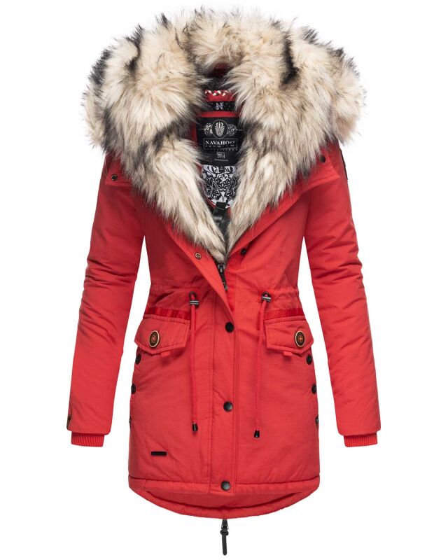 Navahoo Sweety Damen 2in1 Parka Winterjacke Rot