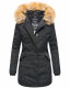 Marikoo Karmaa Damen Parka Winterjacke warm gefüttert Schwarz Größe XS - Gr. 34