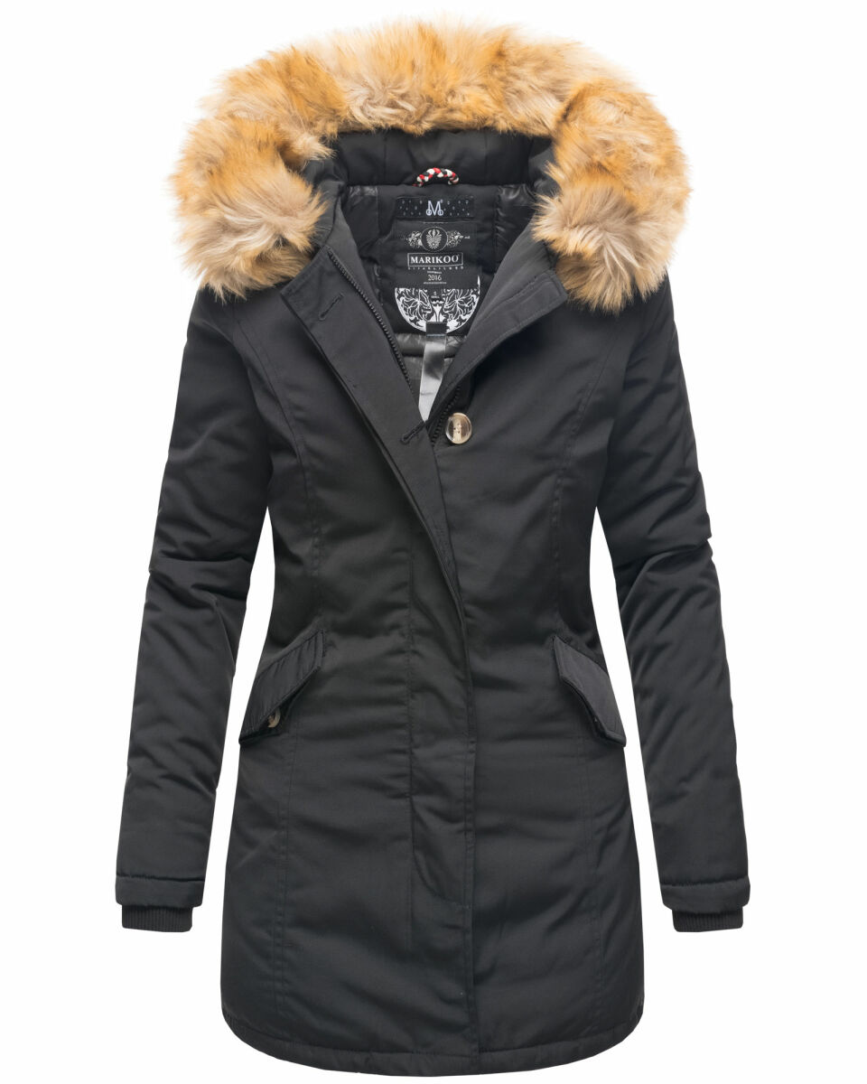 Parka Jacke Schwarz Ã¼bergang Winter Coat Ã¼bergangsjacke Marikoo