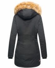 Marikoo Karmaa Damen Parka Winterjacke warm gefüttert Schwarz Größe S - Gr. 36