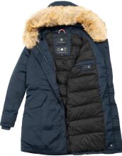 Marikoo Karmaa Damen Parka Winterjacke warm gefüttert Dunkelblau Größe XS - Gr. 34