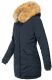 Marikoo Karmaa Damen Parka Winterjacke warm gefüttert Dunkelblau Größe S - Gr. 36