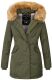 Marikoo Karmaa Damen Parka Winterjacke warm gefüttert Grün Größe XS - Gr. 34