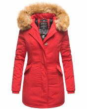 Marikoo Karmaa Damen Parka Winterjacke warm gefüttert Rot Größe XS - Gr. 34