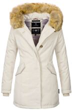 Marikoo Karmaa Damen Parka Winterjacke warm gefüttert Beige Größe L - Gr. 40