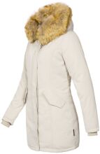 Marikoo Karmaa Damen Parka Winterjacke warm gefüttert Beige Größe L - Gr. 40