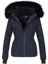 Navahoo Adele ladies winter jacket warm lined teddy fur - Navy-Gr.S
