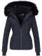 Navahoo Adele ladies winter jacket warm lined teddy fur - Navy-Gr.XL