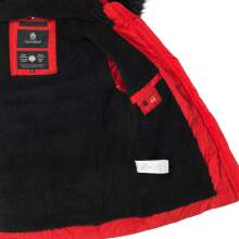 Navahoo Adele ladies winter jacket warm lined teddy fur - Red-Gr.XS