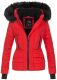 Navahoo Adele Damen Winterjacke warm gefüttert Teddyfell Rot Größe XS - Gr. 34