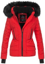 Navahoo Adele ladies winter jacket warm lined teddy fur - Red-Gr.L
