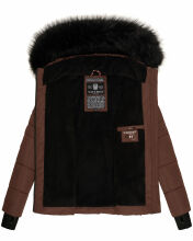 Navahoo Adele ladies winter jacket warm lined teddy fur - Schoko-Gr.M