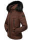 Navahoo Adele ladies winter jacket warm lined teddy fur - Schoko-Gr.M