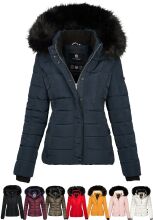 Navahoo Miamor Damen Steppjacke mit Teddyfell