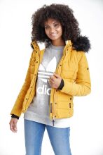 Navahoo Miamor Damen Steppjacke mit Teddyfell