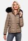 Navahoo Miamor Damen Steppjacke mit Teddyfell