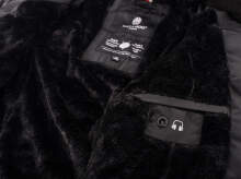 Navahoo Miamor ladies winter quilted jacket with teddy fur - Black-Gr.L