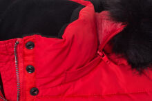 Navahoo Miamor ladies winter quilted jacket with teddy fur - Red-Gr.XS