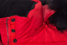 Navahoo Miamor ladies winter quilted jacket with teddy fur - Red-Gr.S