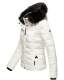 Navahoo Miamor ladies winter quilted jacket with teddy fur - White-Gr.XS