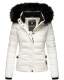 Navahoo Miamor ladies winter quilted jacket with teddy fur - White-Gr.S