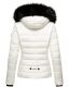 Navahoo Miamor Damen Winter Steppjacke gefüttert mit Teddyfell Weiss Größe M - Gr. 38