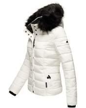 Navahoo Miamor ladies winter quilted jacket with teddy fur - White-Gr.XL