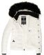 Navahoo Miamor Damen Winter Steppjacke gefüttert mit Teddyfell Weiss Größe XL - Gr. 42