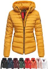 Marikoo Amber Damen Winter Steppjacke mit Teddyfell