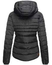 Marikoo Amber Damen Winter Steppjacke gefüttert mit kuschligem Teddyfell Schwarz Größe XS - Gr. 34