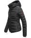 Marikoo Amber Damen Winter Steppjacke gefüttert mit kuschligem Teddyfell Schwarz Größe XS - Gr. 34