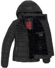 Marikoo Amber Ladies winterjacket quilted Jacket lined - Black-Gr.XXL