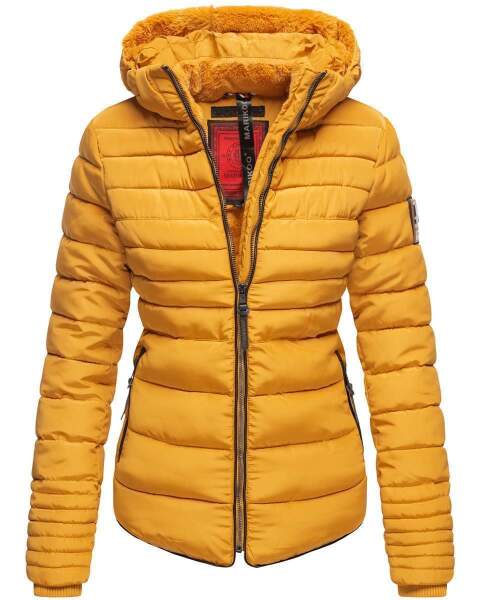 Marikoo Amber Ladies winterjacket quilted Jacket lined - Yellow-Gr.XS