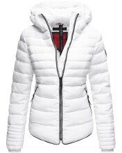 Marikoo Amber Ladies winterjacket quilted Jacket lined - White-Gr.XXL