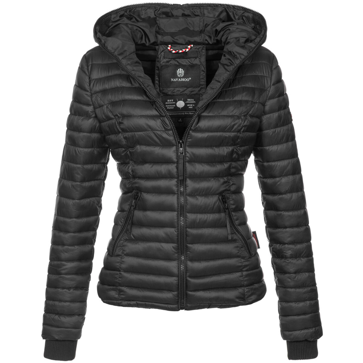 Navahoo Kimuk Damen Übergangs Steppjacke Schwarz - Black Größe M - Gr. 38