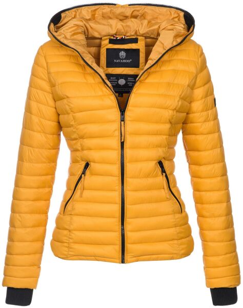 Navahoo Kimuk ladies spring quilted jacket hooded - Yellow-Gr.M