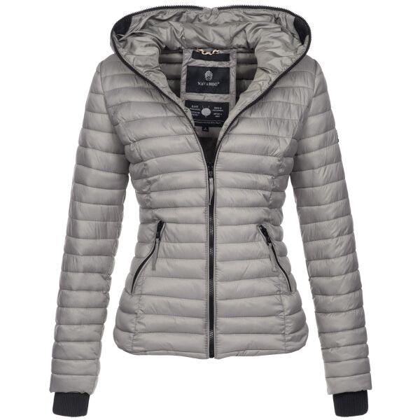 Navahoo Kimuk ladies spring quilted jacket hooded - Gray-Gr.XS