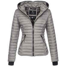 Navahoo Kimuk ladies spring quilted jacket hooded - Gray-Gr.XS