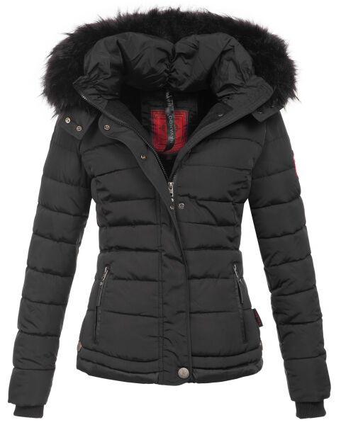 Navahoo Chloe Damen Winterjacke gefüttert Schwarz - Black Größe S - Gr. 36