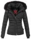 Navahoo Chloe Damen Winterjacke gefüttert Schwarz - Black Größe L - Gr. 40